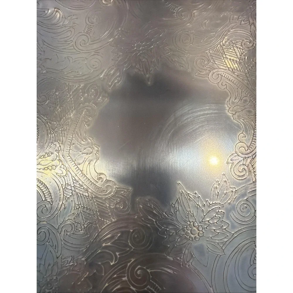 Vintage International Silver Co Silver Plated Serving Tray 15 In ES007